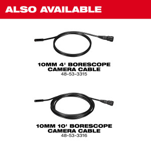 Milwaukee MIL-48-53-3315 10mm 4Ft Borescope Camera Cable For M12 Wireless Monitor