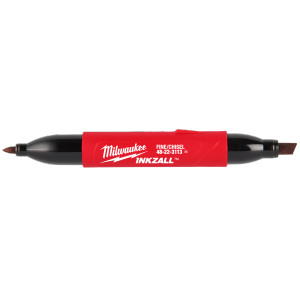 Milwaukee MIL-48-22-3113 INKZALL Double Sided Black Jobsite Marker - Fine Point And Chisel Tip