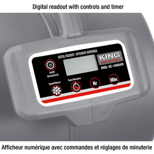 King Canada KING-KC-1600AM 1600 CFM High Velocity Air Mover with Digital Readout