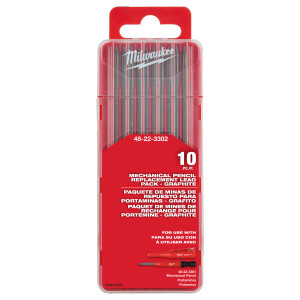 Milwaukee MIL-48-22-3302 10-Piece Mechanical Pencil Replacement Lead - Graphite