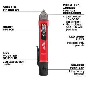 Milwaukee MIL-3203-20 Dual Range Voltage Detector with LED