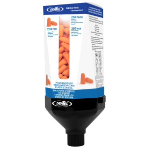 Dentec DEN-76000EPDPW SEALTEC33 Foam Earplug Wall Dispenser Kit , Uncorded, 250 Pairs