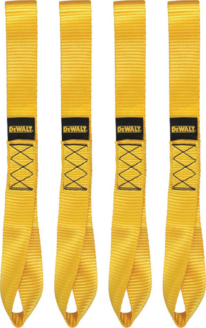 DEWALT DEWL-DXBC80002 1.7in x 18in Deluxe Soft Loops 4-Pack 11,000lb Break Strength