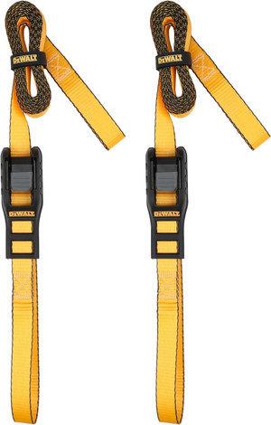DEWALT DEWL-DXBC90045 1in x 10ft Premium Lashing Straps 1,500lb Break Strength 2-Pack