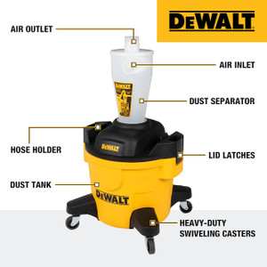 DEWALT DEW-DXVCS002 Dust Separator with 6 Gal. Poly Tank