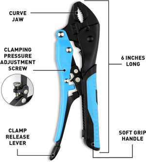 OX Tools OX-P327102 Pro Auto Adjust 6in Curve Jaw Pliers