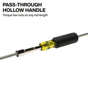 Klein Tools KLE-654-XX Metric Color-Coded Nut Driver, Heavy-Duty Hollow-Shaft