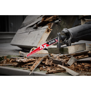 Milwaukee MIL-48-00-7552 9in 5 TPI AX w/NITRUS Carbide Teeth SAWZALL Blade for Wood with Nails 5pk