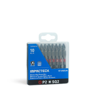 Vega VEGA-T165P2R2BT-P10 Impactech Double-End Power Bit P2 + R2 2-9/16in Single