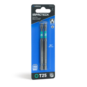 Vega VEGA-T190T25A-C2 Impactech TORX T25 Power Bit 3-1/2in 2-Pack