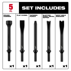 Milwaukee MIL-49-16-3776 M18 FUEL STRIKER 5-Piece Hammer Chisel Bit Set