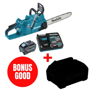 Makita MAK-UC016GT101-BL4040 40V MAX XGT 16in Rear Handle Chainsaw With Wet Guard 5.0Ah Kit + BONUS