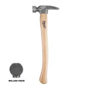 Milwaukee MIL-48-22-9418 23oz Milled Face Hickory Handle Framing Hammer