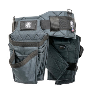 Badger Tool Belts OCC-462210-XX B12 Single Tool Belt Setup (Trimmer Set V2) - Gunmetal - fastener bag side