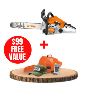STIHL STIHL-MS162-16-PROMO MS 162 Gas Chainsaw 16in with Free Wood-Pro Kit (Carrying Case, Oilomatic Chain and Hat)