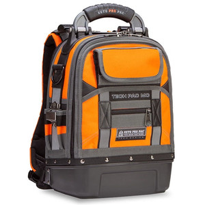 Veto Pro Pac VPP-10250 Tech Pac MC Hi-Viz Orange Compact Backpack Tool Bag 39-Pocket
