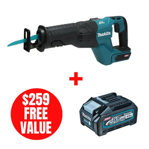 Makita MAK-JR001GZ-BL4040 40V MAX XGT Brushless Reciprocating Saw + XGT 4.0Ah Battery