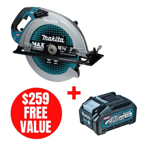 Makita MAK-HS013GZ-BL4040 40V MAX XGT Brushless 16-5/16in Circular Saw with AWS + XGT 4.0Ah Battery