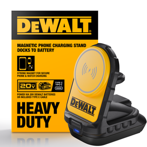 DEWALT DEWL-1410015DW2 20V MAX 2-in-1 Magnetic Wireless Charger for Phone and Apple Watch