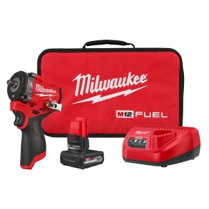 Milwaukee MIL-2562-21 M12 FUEL Stubby 3/8in Impact Wrench Kit