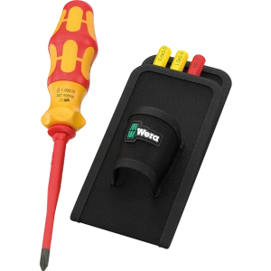 Wera Tools WERA-05006621001 Kraftform Kompakt VDE GO RA 2 Insulated Ratchet Screwdriver Set with Belt Holster Phillips/Slotted 5-Piece