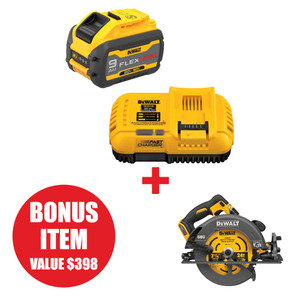 DEWALT DCB609C + FLEXVOLT 60V MAX Brushless 7-1/4in Circular Saw bundle