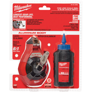 Milwaukee MIL-48-22-3990 100' Fine Line Chalk Reel - Atlas-Machinery