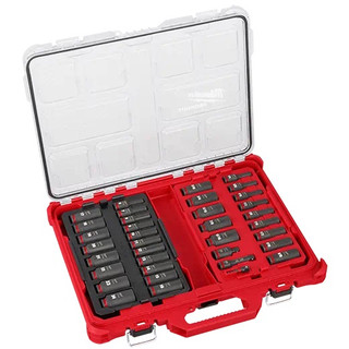 Milwaukee PACKOUT 1/4 and 3/8 in. drive Metric and SAE 106 Piece Mechanics  Ratchet and Socket Set 90 