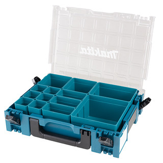 Makita P-84137 MAKPAC Interlocking Storage Box with Inserts, 6-1/2 x  15-1/4 x 11-5/8 