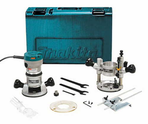 Makita MAK-RF1101KIT 11.0A 2-1/4HP Fixed + Plunge Base Router Kit