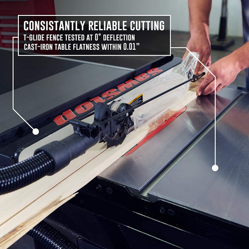 SawStop SAW-PCS31230TGP252  10in Professional Cabinet Saw 3HP With 52in T-Glide System