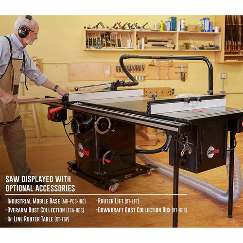 SawStop SAW-PCS31230TGP252  10in Professional Cabinet Saw 3HP With 52in T-Glide System