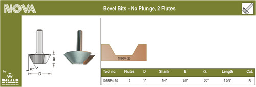 Dimar DIM-103RP4-30 Bevel Bit 30 Deg