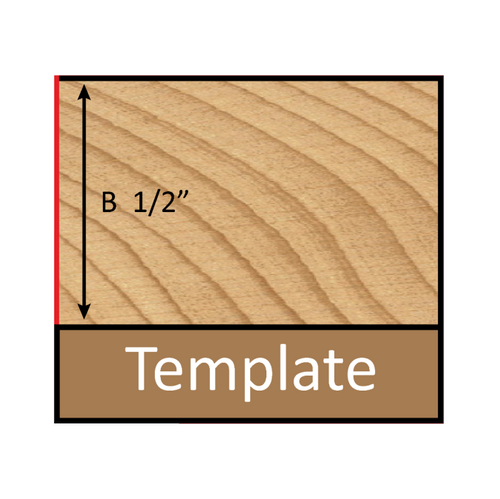 Dimar DIM-101R42-2 Flush Trim Bit 1/2X1/2