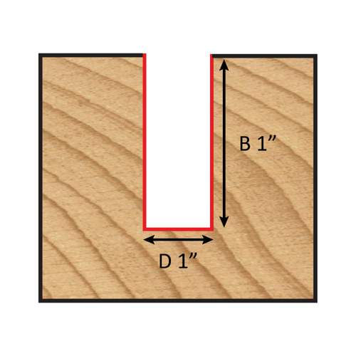 Dimar DIM-B825 1in Dia Carbide Tipped Template Bit Centre Ball Bearing 2 Flute 1/2in Shank 2-1/2in Length