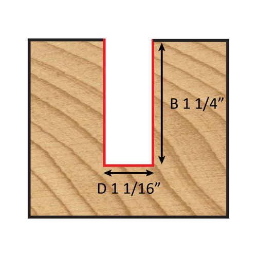 Dimar DIM-107RL8-12 1/2in Dia Carbide Tipped Straight Bit 2 Flute 1/2in Shank 2-7/8in Length Long