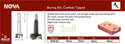 Dimar DIM-203B-20 20MM Carbide Boring Bit