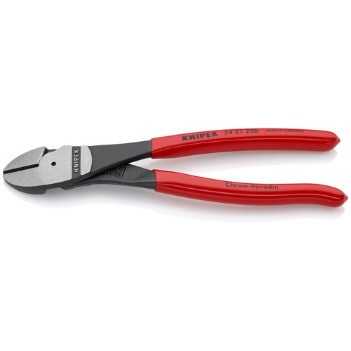 Knipex KNIP-7421200SBA 8in OAL High Leverage Angled Diagonal Cutter