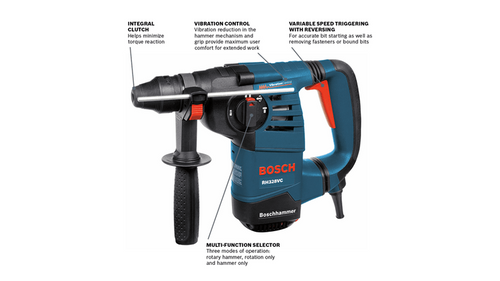 Bosch BOS-RH328VC 1-1/8in SDS-Plus 8 amp Rotary And Chipping Hammer