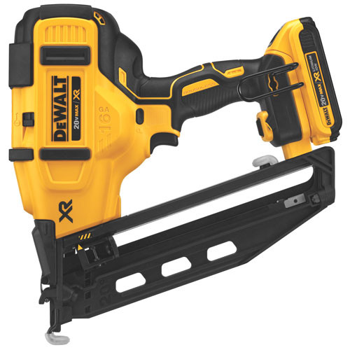 DEWALT DEW-DCN660D1 20V MAX 16ga Angled Brushless Cordless Finish Nailer Kit -2AH Kit