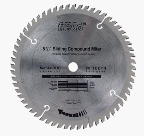 Freud FRE-TK604 8-1/2" 60 Tooth ATB Miter Saw Blade with 5/8" Arbor