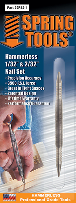 Spring Tools SPR-32R121  Double Ended 1/32" and 1/16" Nail Set
