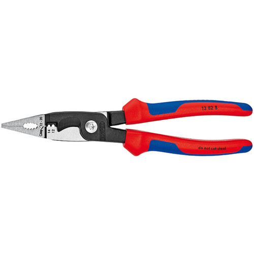 Knipex KNIP-13828TBKA  Tethered 6-IN-1 Electrical Pliers