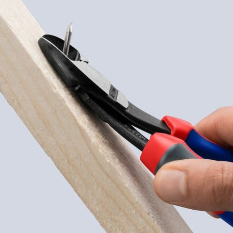 Knipex KNIP-7422200SBA 8in High Leverage Angled Diagonal Cutters, Comfort Grip