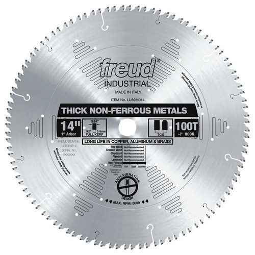 Freud FRE-LU89M014  14in X 100T Thick Non-ferrous Metal Blade