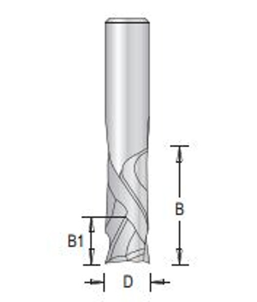 Dimar DIM-SCC462  1/4 Solid Carbide Spiral 1/4x1/4x7/8-2 1/2in