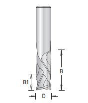Dimar DIM-SCC462 1/4in Solid Carbide Compression Spiral Router Bit, 2 Flute, 1/4in Shank