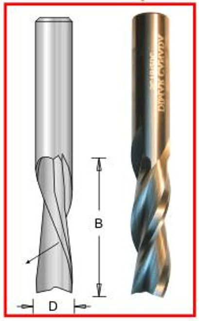 Dimar DIM-SC44DC  5/32in Double Flute Spiral Down Cut