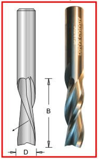 Dimar DIM-SC810DC  3/8in Downcut Solid Carbide Router Bit