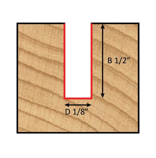 Dimar DIM-SCW43 1/8in Dia Solid Carbide Spiral Bit Solid Wood Upcut 2 Flute 1/4in Shank 2in Length